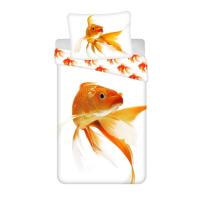 Obliečky Zlatá rybka , Barva - Biela , Rozměr textilu - 140x200