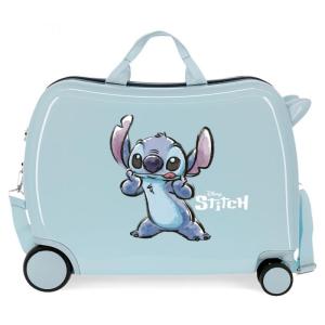 Kufor na kolieskach Lilo and Stitch Face MAXI , Barva - Světlo modrá