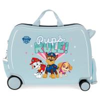 Kufor na kolieskach Labková Patrola Pups rule , Barva - Světlo modrá