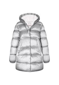 Kabát nylonový Puffa , Velikost - 98/104 , Barva - Strieborná