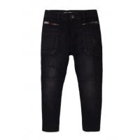 Nohavice džínsové s elastanom , Velikost - 98/104 , Barva - Čierna