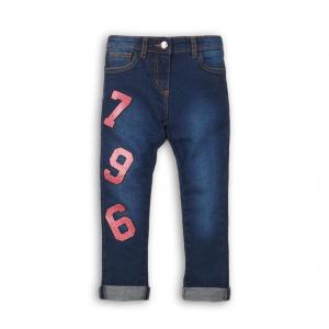 Nohavice džínsové s elasténom Čísla , Velikost - 98/104 , Barva - Modrá