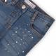 Nohavice džínsové s elasténom MERGE , Velikost - 98/104 , Barva - Modrá-1