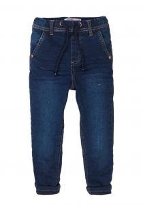 Nohavice podšité džínsové s elastanom , Velikost - 80/86 , Barva - Tmavo modrá