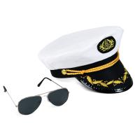 Kapitán čiapka s okuliarmi , Barva - Biela