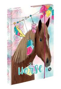 Box na zošity A5 Jumbo kôň romantic , Barva - Barevná