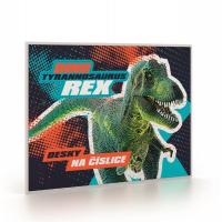 Dosky na číslice čísla DINOSAURUS Rex , Barva - Barevná