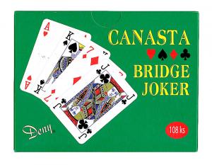 Karty canasta v papierovej krabičke , Barva - Biela