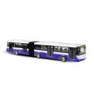 Kloubový autobus který hlásí zastávky česky 36 cm modrý , Barva - Modrá