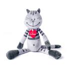 Kocour Matteo střední - šedý 38 cm , Barva - Šedá