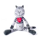 Kocour Matteo střední - šedý 38 cm , Barva - Šedá