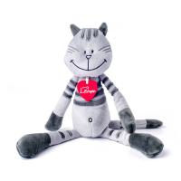 Kocour Matteo střední - šedý 38 cm , Barva - Šedá