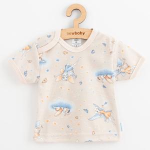 Bavlněné tričko s krátkým rukávem New Baby Víla , Barva - Béžová