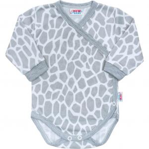 Dojčenské body celorozopínací New Baby Žirafa , Barva - Biela