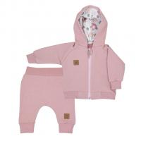 Tepláčiky a mikina s kapucňou Koala Flowers , Velikost - 80 , Barva - Ružová