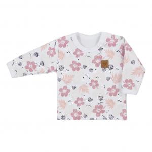 Tričko Koala Flowers , Velikost - 62 , Barva - Bílo-růžová