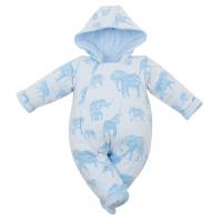 Kombinéza s kapucňou Baby Service Slony , Velikost - 62 , Barva - Modrá