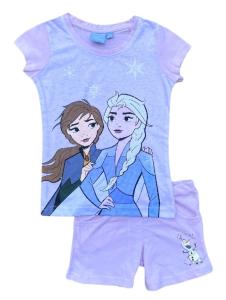 KOMPLET TRIČKO A KRAŤASY FROZEN , Velikost - 110 , Barva - Fialová