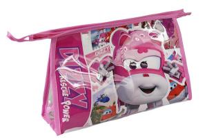 Kozmetická taška vybavená Super Wings ružová , Barva - Ružová