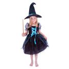 Kostým čarodejnice Agáta - Halloween , Velikost - M , Barva - Černo-modrá