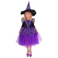 Kostým Čarodejnica/Halloween , Velikost - S , Barva - Fialová