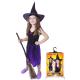 Kostým Čarodejnica s klobúkom/Halloween , Barva - Fialová-1