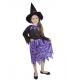 Kostým čarodejnice s netopiermi a klobúkom , Velikost - S , Barva - Fialová-1