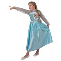 Kostým Ledové Království Elsa , Velikost - 134/140 , Barva - Světlo modrá