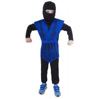 Kostým modrý ninja , Velikost - M , Barva - Modrá