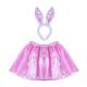 Kostým tutu sukne s čelenkou zajačik , Barva - Ružová-1