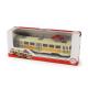 Kovová česká retro tramvaj žlutá 16 cm-otevírací dveře , Barva - Žltá-1