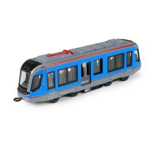 Kovová tramvaj modrá 20 cm , Barva - Modrá