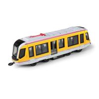 Kovová tramvaj žlutá 20 cm , Barva - Žltá