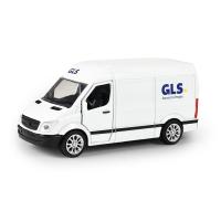 Kovové auto GLS s otevíracími dveřmi 12  cm , Barva - Biela