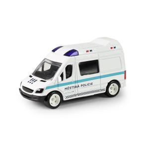 Kovové auto Městská policie Ostrava 7 cm , Barva - Biela