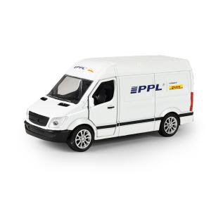 Kovové auto PPL s otevíracími dveřmi 12 cm , Barva - Biela
