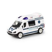Kovové auto sanitka Městská nemocnice Ostrava 7 cm , Barva - Biela