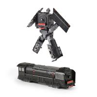 Kovový robot rozložitelný lokomotiva černá , Barva - Čierna