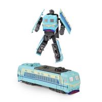 Kovový robot rozložitelný lokomotiva modrá , Barva - Modrá