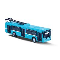 Kovový trolejbus DPO Ostrava modrý 16 cm , Barva - Modrá