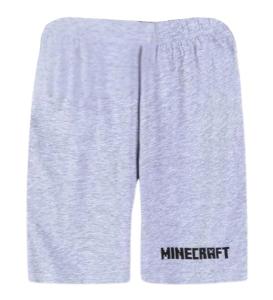 Kraťasy Minecraft Logo , Velikost - 116 , Barva - Šedá