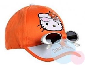 Kšiltovka a brýle Hello Kitty , Barva - Oranžová