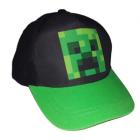 Kšiltovka Minecraft , Velikost čepice - 54 , Barva - Černo-zelená