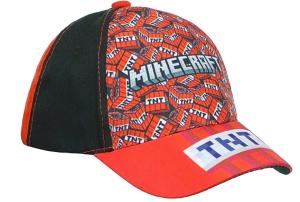 Šiltovka Minecraft červená , Barva - Červeno-černá