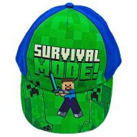 šiltovka Minecraft Survival Mode , Velikost čepice - 54 , Barva - Zeleno-modrá