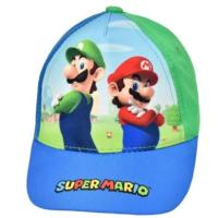 Kšiltovka Super Mario , Velikost čepice - 52 , Barva - Modro-zelená