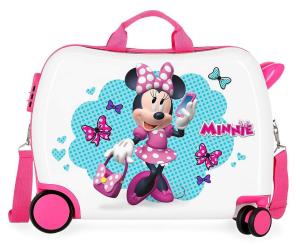 Kufor na kolieskach Minnie Good Mood MAXI , Barva - Bílo-růžová