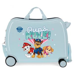 Kufor na kolieskach Labková Patrola Pups rule , Barva - Světlo modrá