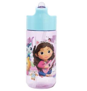 Fľaša na pitie Gábinin Kúzelný domček , Velikost lahve - 430 ml , Barva - Růžovo-modrá