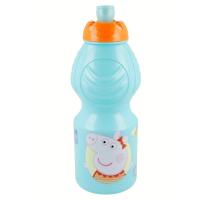 Fľaša Peppa Pig , Velikost lahve - 430 ml , Barva - Tyrkysová